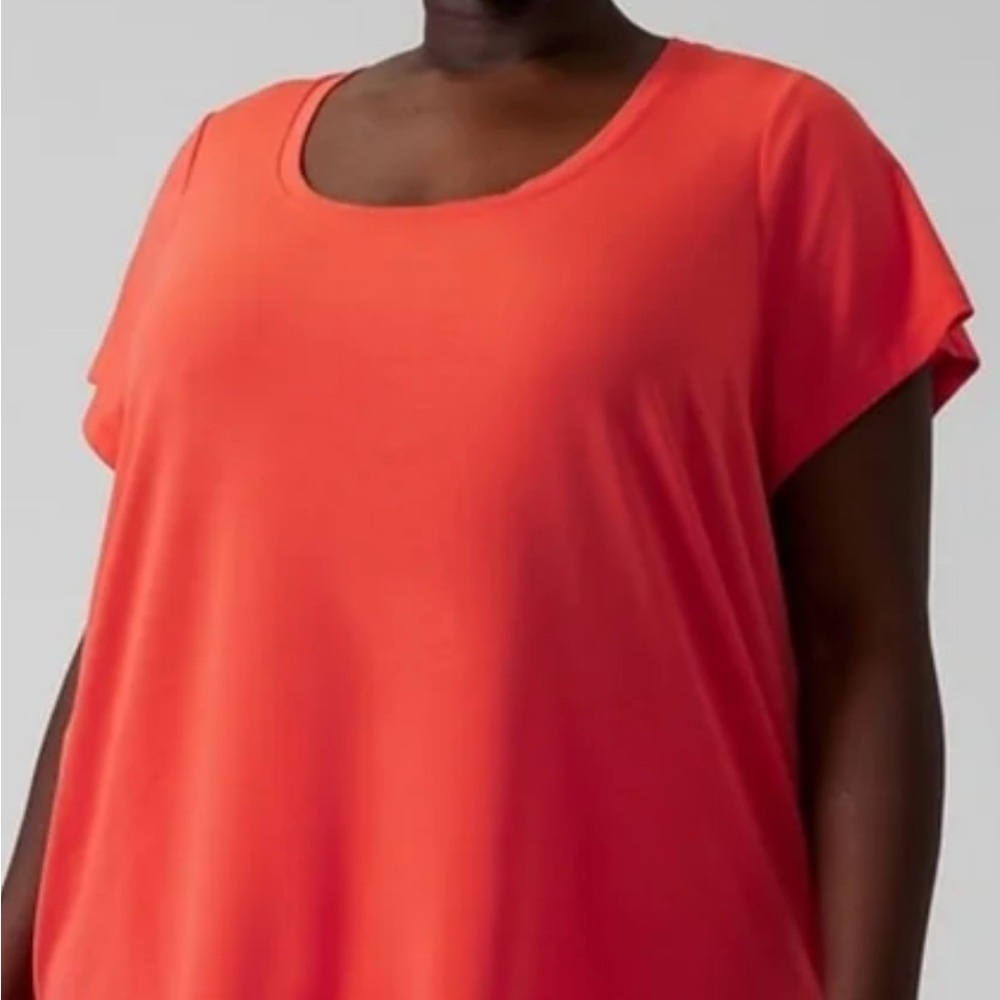 Xhilaration Orange Oversized Cap Sleeve Tee